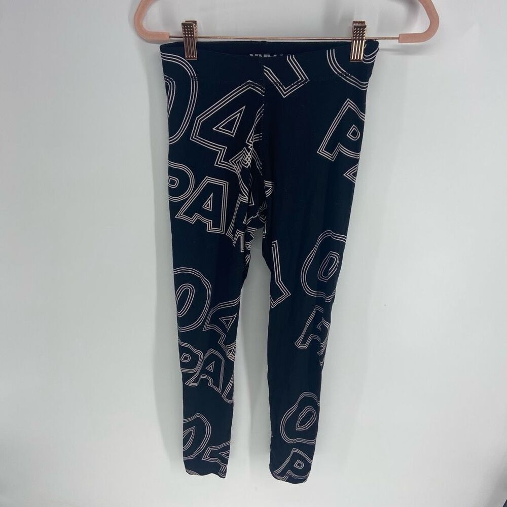Ivy Park Women's Black Broken Logo Print Ankle Leggings Size XS